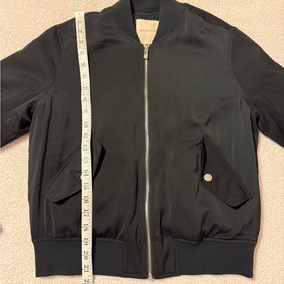 Avec Les Filles Black Bomber Jacket Classic Minimal Chic Coat - Picture 4 of 8